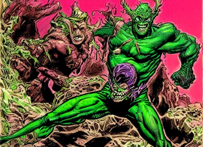 Image similar to green goblin illustration by mike ploog