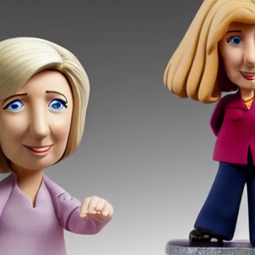 marine lepen as an aardman figure, Stable Diffusion