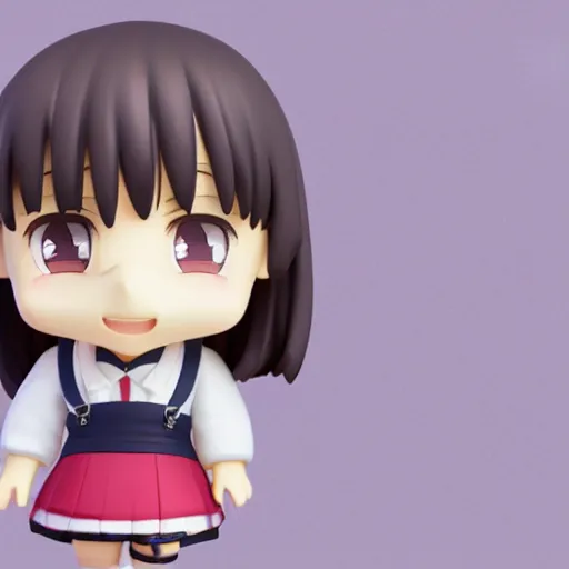 Prompt: character face portrait of a singular kawaii chibi in the sytle of kyoto animation, in simple background, nendoroid eyes, blender, toon rendering, toon shader, anime waifu, hokusai