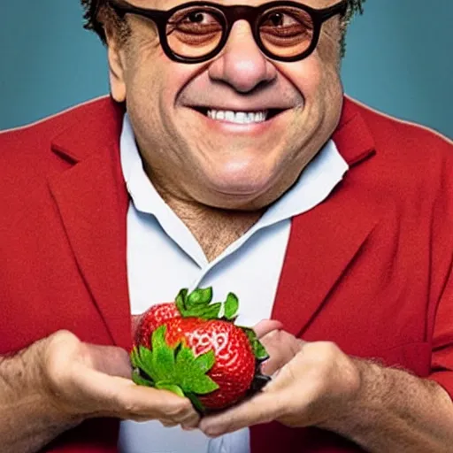 Image similar to danny devito as strawberry hybrid