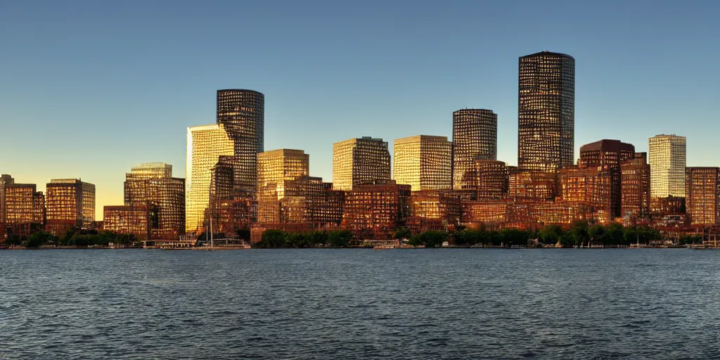 Prompt: boston skyline, ultra realistic, intricate, epic lighting, futuristic, 8 k resolution