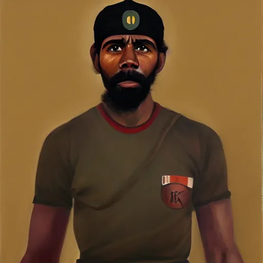 Image similar to kyrie irving as che guevara, guerilla heroico, oil on canvas by william sidney mount, digital art, trending on artstation