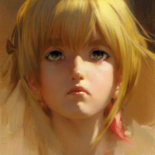 Image similar to detailed portrait of pouting anime girl, painting by gaston bussiere, craig mullins, j. c. leyendecker