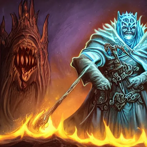 Image similar to Lich King with face of gollum