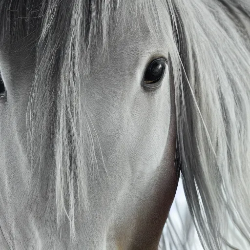 Prompt: photo of a crystalline horse