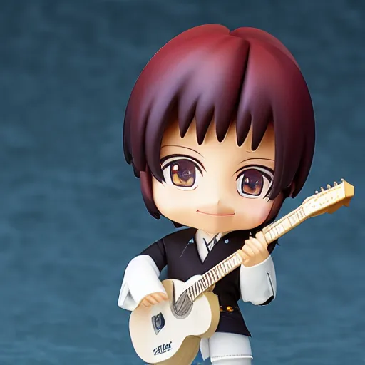 Prompt: wlvis presley as nendoroid on stage, 8 k hd dof, kodak film,