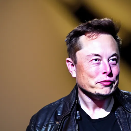 Prompt: Elon Musk wearing a purple spiked mohawk, highly detailed, high quality, HD, 4k, 8k, Canon 300mm, professional photographer, 40mp, lifelike, top-rated, award winning, realistic, sharp, no blur, edited, corrected, trending