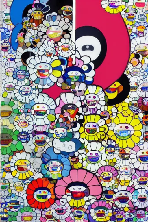 Image similar to artwork by Takashi Murakami