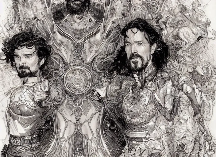 Image similar to a highly detailed heavenly portrait of stephen strange, james gurney, james jean