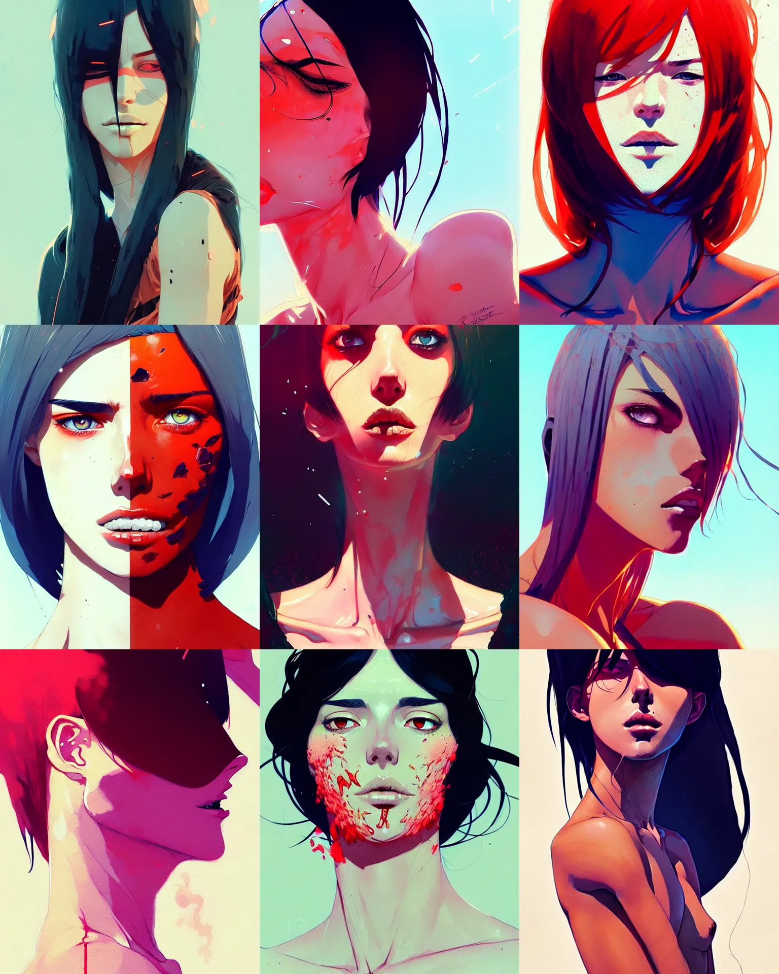 Prompt: captivating, memorable, a ultradetailed beautiful photo of a unique hermaphrodite standing too too too close, wide, by conrad roset, greg rutkowski and makoto shinkai trending on artstation