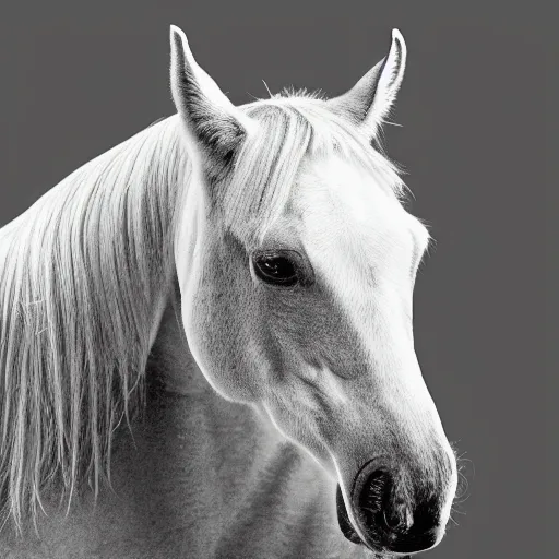 Prompt: photo of a horse mixed with a cat