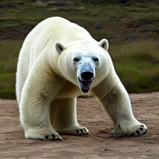 Image similar to big teets laughing polar bear