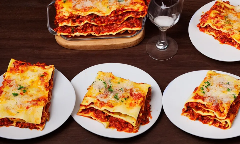 Image similar to lasagna made using wooden materials, cross - section