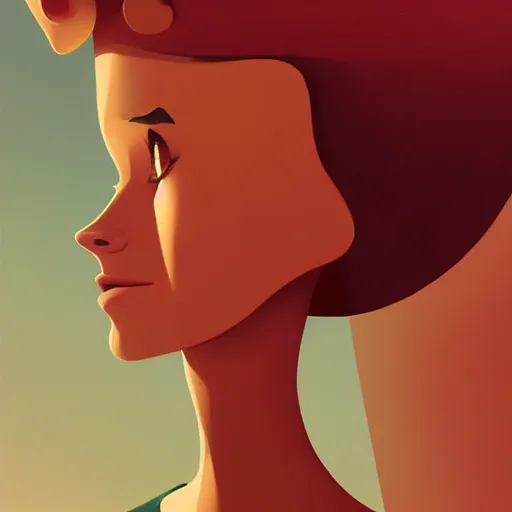 Image similar to face icon stylized minimalist the day the earth stood still 1 9 5 1, loftis, cory behance hd by jesper ejsing, by rhads, makoto shinkai and lois van baarle, ilya kuvshinov, rossdraws global illumination