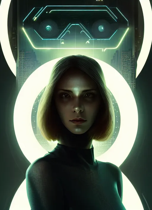 Prompt: symmetry!! portrait of woman with nanotech, sci - fi -, cyberpunk, blade runner, glowing lights, tech, biotech, techwear!! intricate, elegant, highly detailed, digital painting, artstation, concept art, smooth, sharp focus, illustration, art by artgerm and greg rutkowski and alphonse mucha