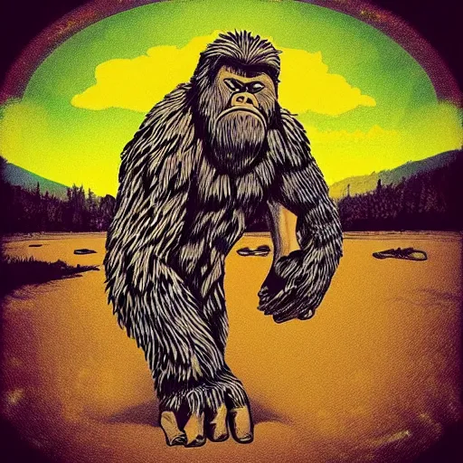 Prompt: “album art Bigfoot”