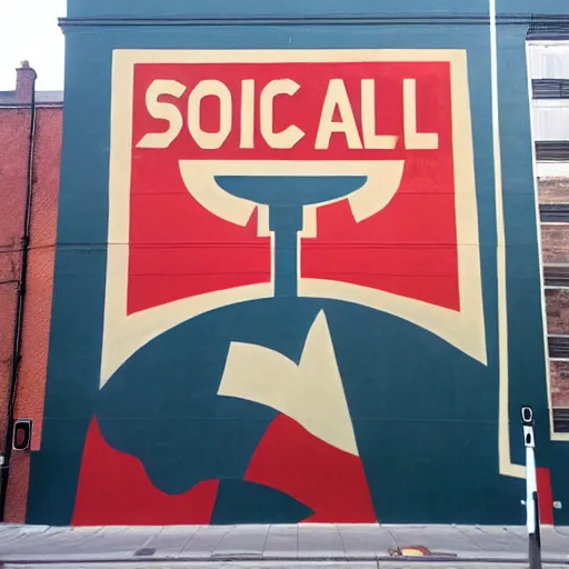 Prompt: a socialist realist mural that just says daily!!!!!!!!