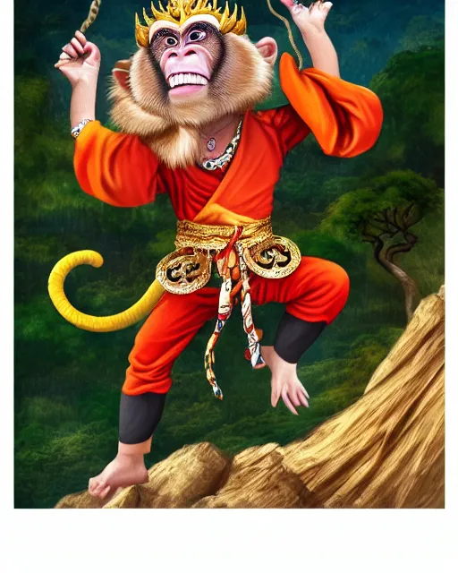 Image similar to the laughing monkey king