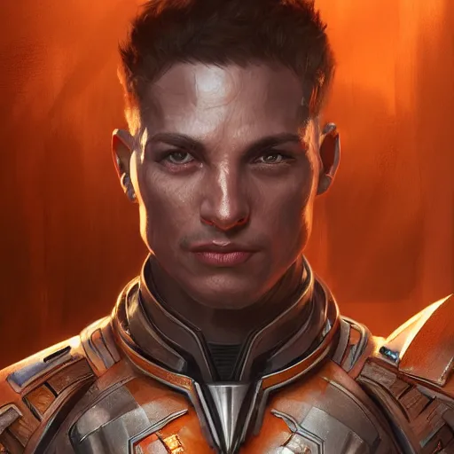 Ultra Realistic Illustration, Male Warrior Character 