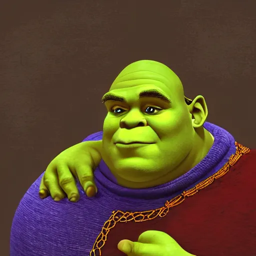 Image similar to digital art of shrek in the backrooms