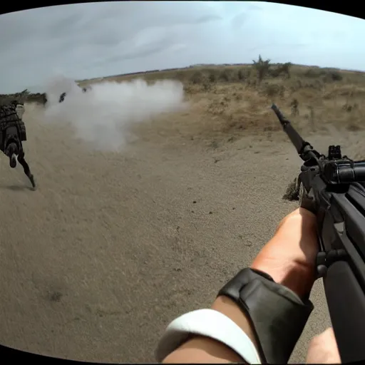 Image similar to first person pov of an active battlefield