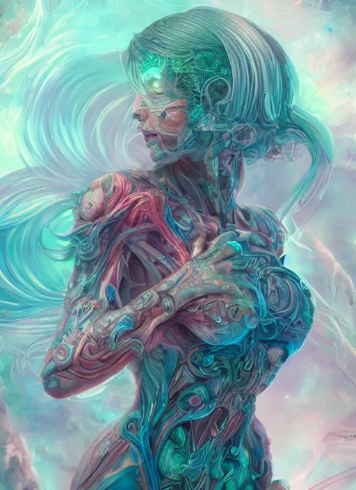 Image similar to dreamscape, female, ross tran, vivid colors, anatomical, highly detailed sculpture, intricate detailed, ommatidia, 8 k, cinematic atmosphere, post - processing