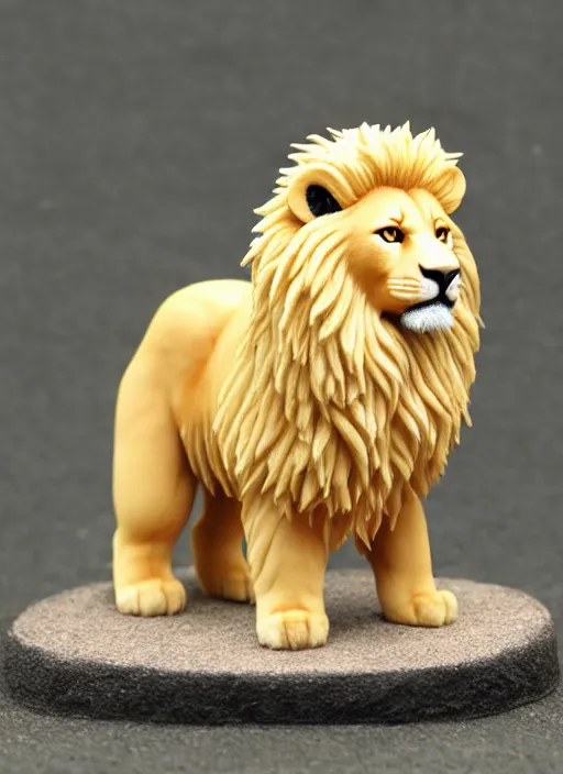 Image similar to 80mm resin detailed miniature of fluffy lion, Product Introduction Photos, 4K, Full body, simple background