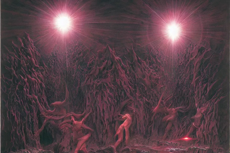 Image similar to divine light, wayne barlowe.