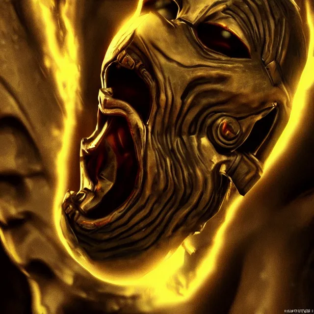 Image similar to the scream in mortal kombat, videogame 3d render, 4k, artstation