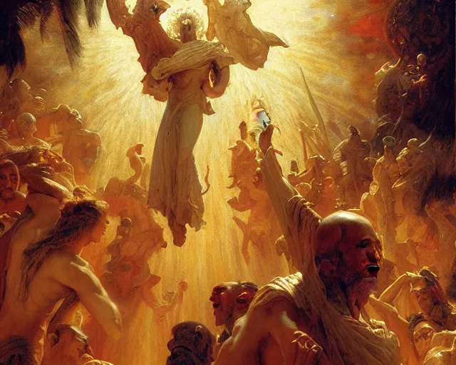 Prompt: the nine spheres of heaven from dante's divine comedy. highly detailed painting by gaston bussiere, craig mullins, j. c. leyendecker 8 k