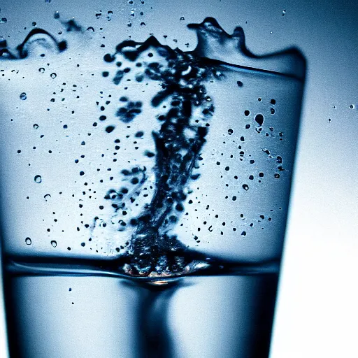 Prompt: close - up on a glass of water held by a female hand, blurred, depth of field, photography by denis villeneuve and nadav kander, 8 k hyper realistic detailed cinematic still