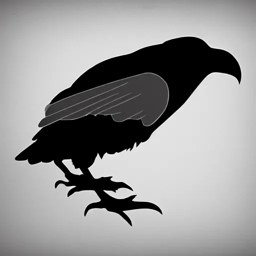 Prompt: Raven logo, trending on dribbble.com mascot