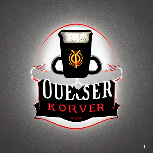 Prompt: Logo of pub for the crusaders order of beer lovers, holding mugs of beer in their hands, graph design, typographic, digital painting, artstation, concept art, smooth, sharp focus, illustration, artstation trending, octane render, unreal engine