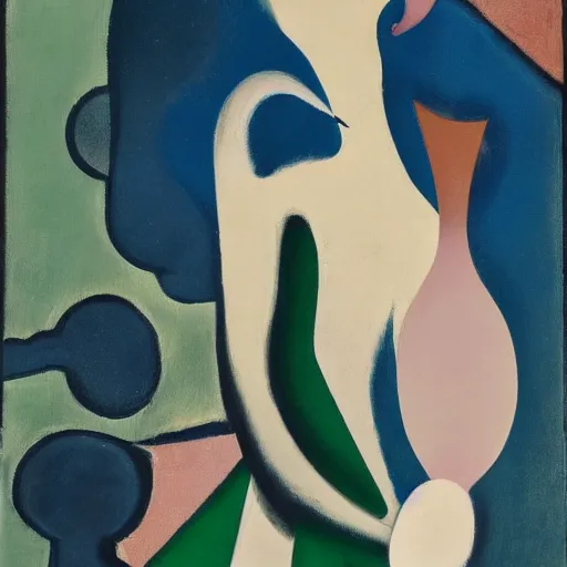 Prompt: An abstract painting with a soft color palette titled flow of thoughts through man by Man Ray and Francis Picabia .