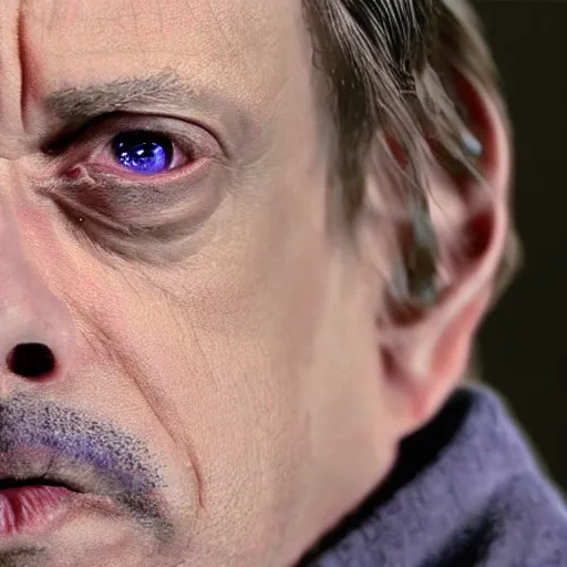 Image similar to Real Stills of Steve Buscemi smaller eyes playing a lord of rings elf in the new upcoming TV show promo ARRIFLEX 435 Camera