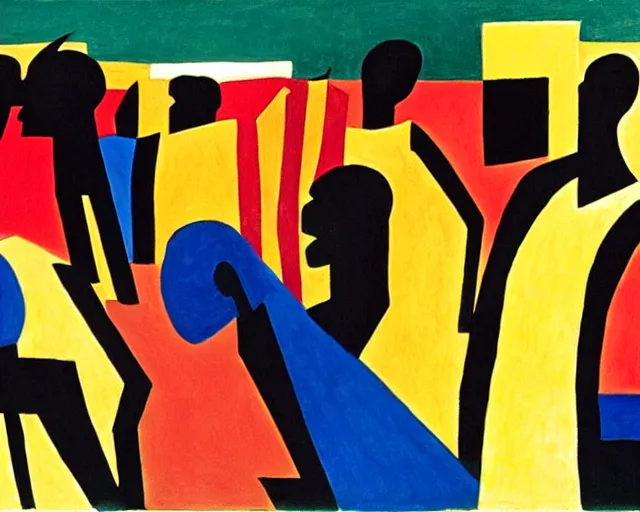 Prompt: jacob lawrence