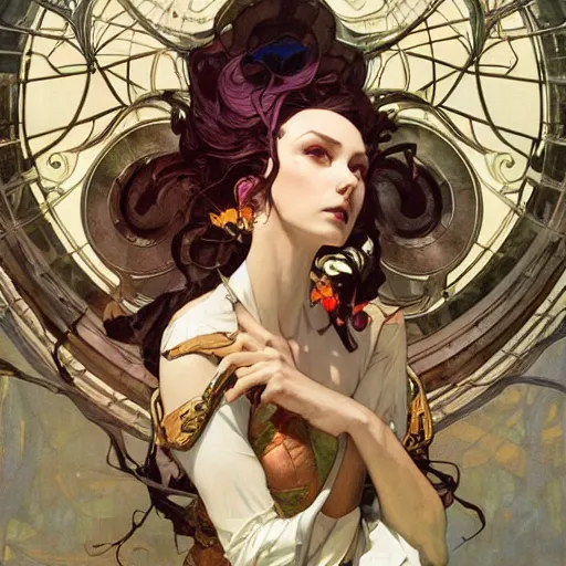 Image similar to art by joseph leyendecker, peter mohrbacher, ruan jia, marc simonetti, ayami kojima, cedric peyravernay, alphonse mucha, victo ngai