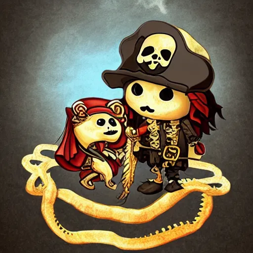 Image similar to Pirates of the caribbean but instead of davy jones it is the GitHub octocat, realistic, photorealistic