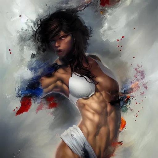 Image similar to baki paint by Raymond Swanland