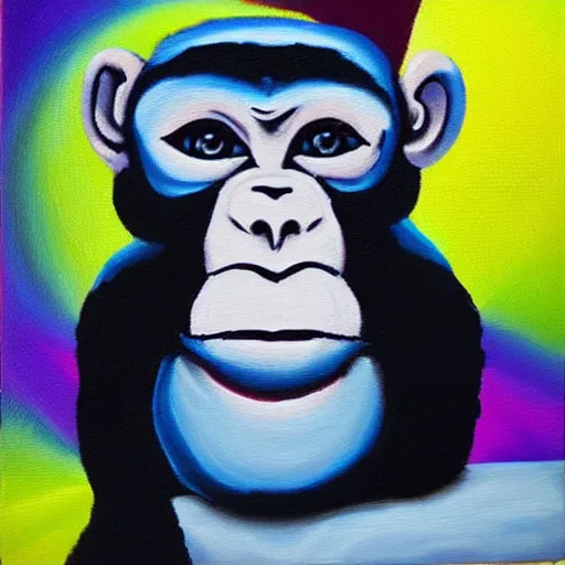 Image similar to five star award winning monkey Oil Painting