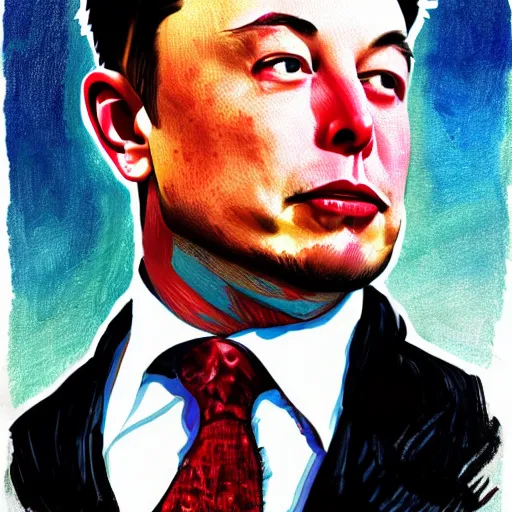 Image similar to Elon musk drawn by Todd macfarlane full color