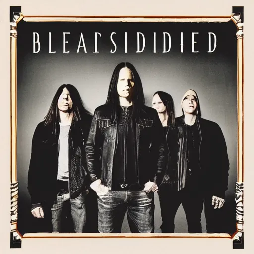 Image similar to Album cover of Blackbird, from the band Alter Bridge, alternative rock, product photo, LP, music,