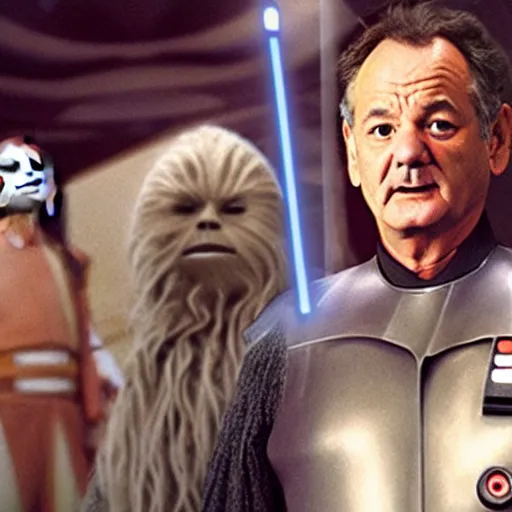 Image similar to bill murray plays a jedi in star wars