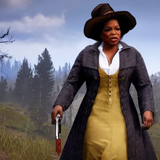 Prompt: oprah winfrey in RDR2