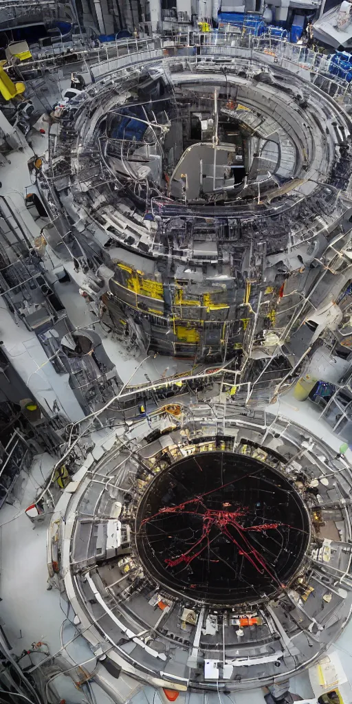 Image similar to reactor of controllable nuclear fusion power station.