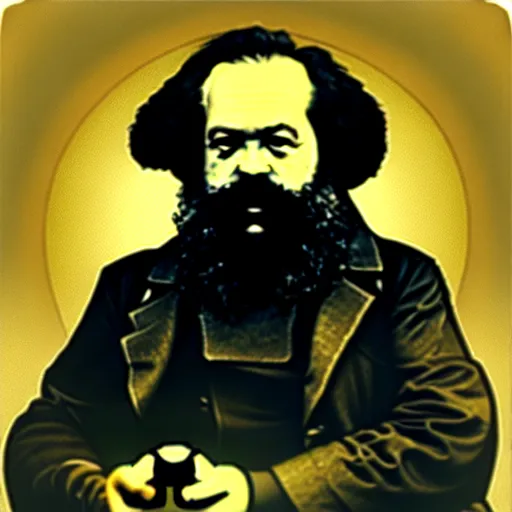 Image similar to karl marx pondering his orb, playstation 1 graphic