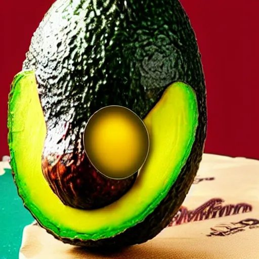 Prompt: avocado with the head of nathan fillion