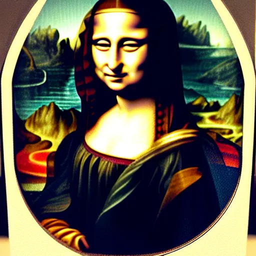 Image similar to lady gaga as mona lisa