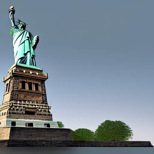 Prompt: Detailed 3d render of the Statue of Liberty