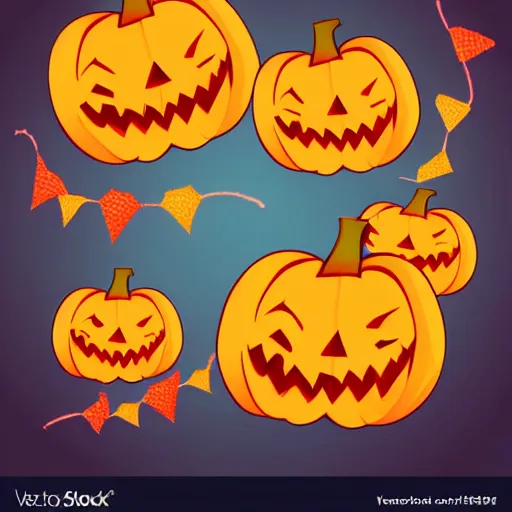 Prompt: cute pumpkin illustration vector